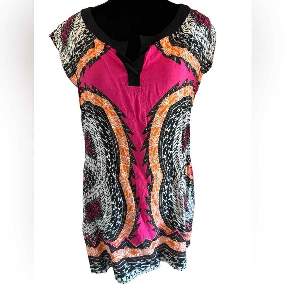 Green dragon beach cover up lightweight tribal print